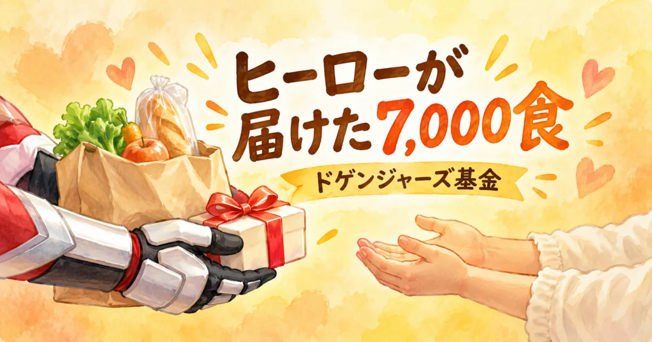 ヒーローが届けた7,000食　ドゲンジャーズ基金の1年、寄付414万円の使い道