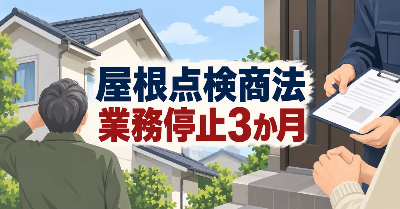 屋根点検商法 業務停止3か月
